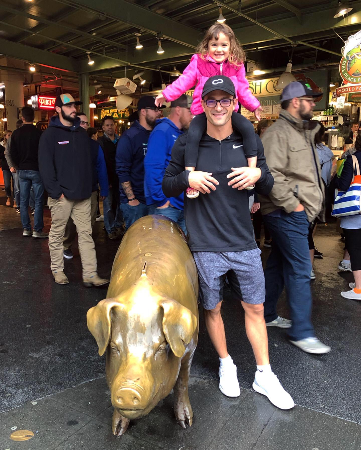 The famous pig at the Pike.
