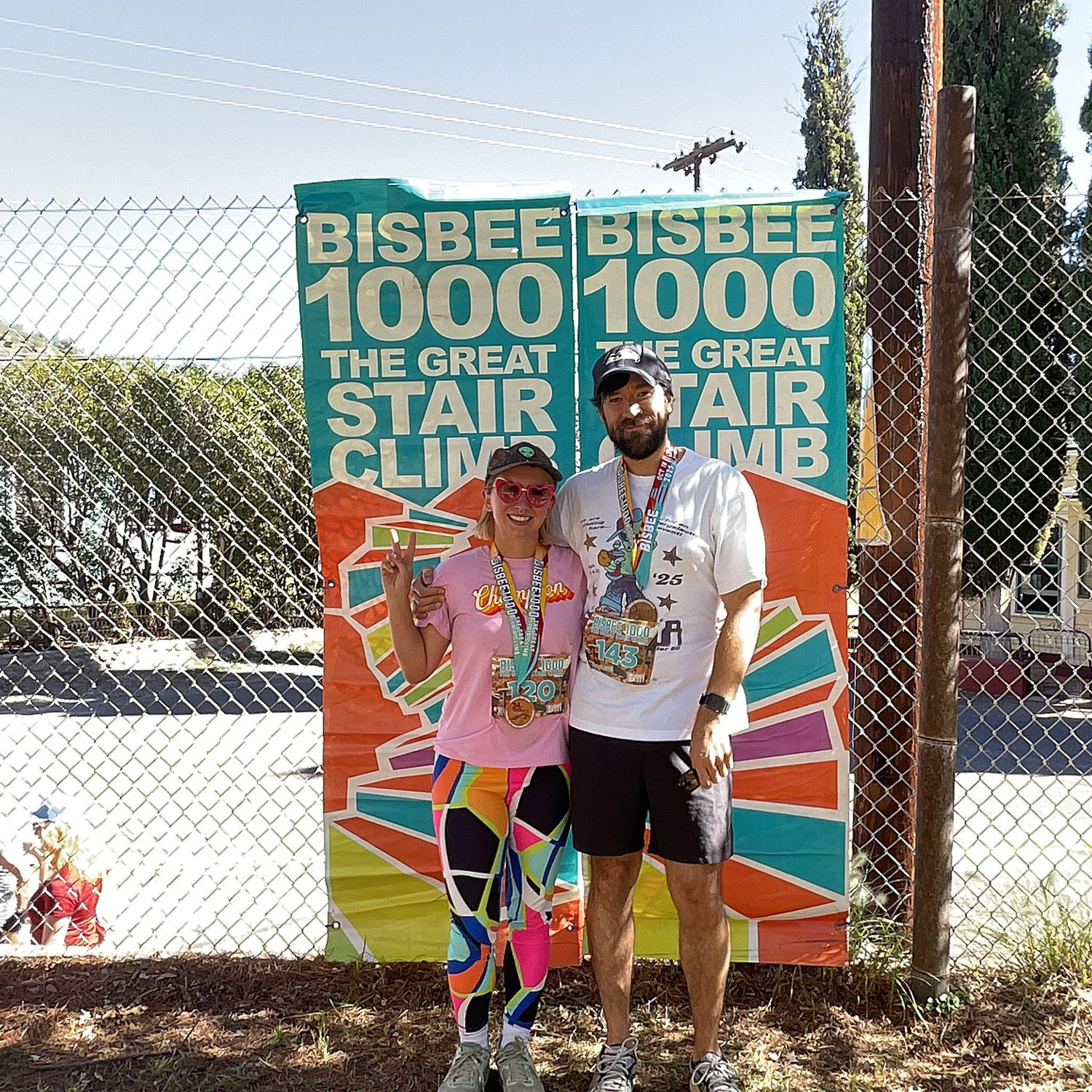 After finishing the Bisbee 1000 Stair Climb!!!! It was absolutely brutal and so cool!!