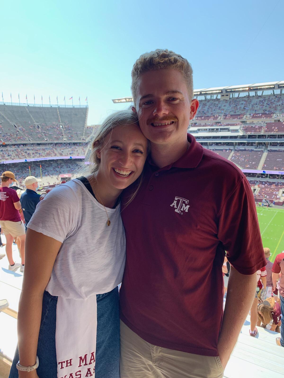 Fav pic at football game because I look really cute & so does Ryan !