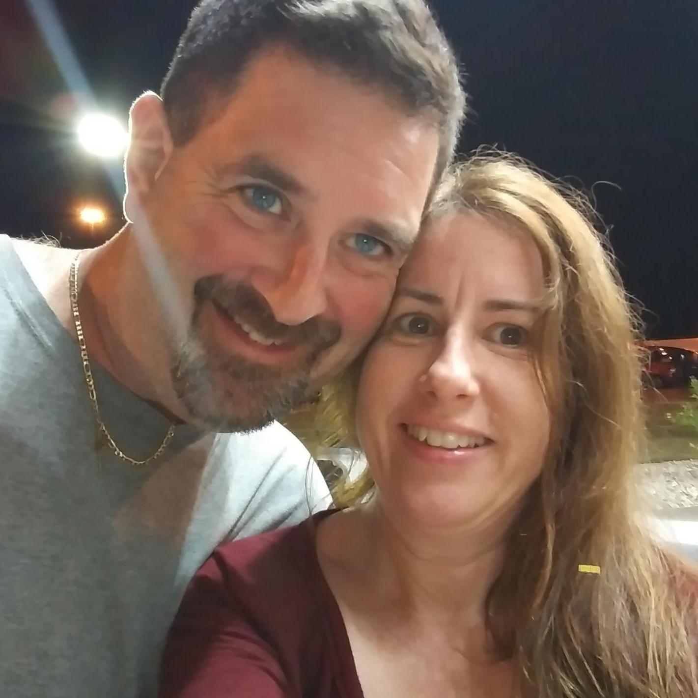 On our long drive out to Wheaton! A loving moment at a rest stop somewhere in Ohio...I think!