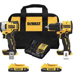 ATOMIC 20-Volt MAX Lithium-Ion Cordless Combo Kit (2-Tool) with (2) 2.0Ah Batteries, Charger and Bag