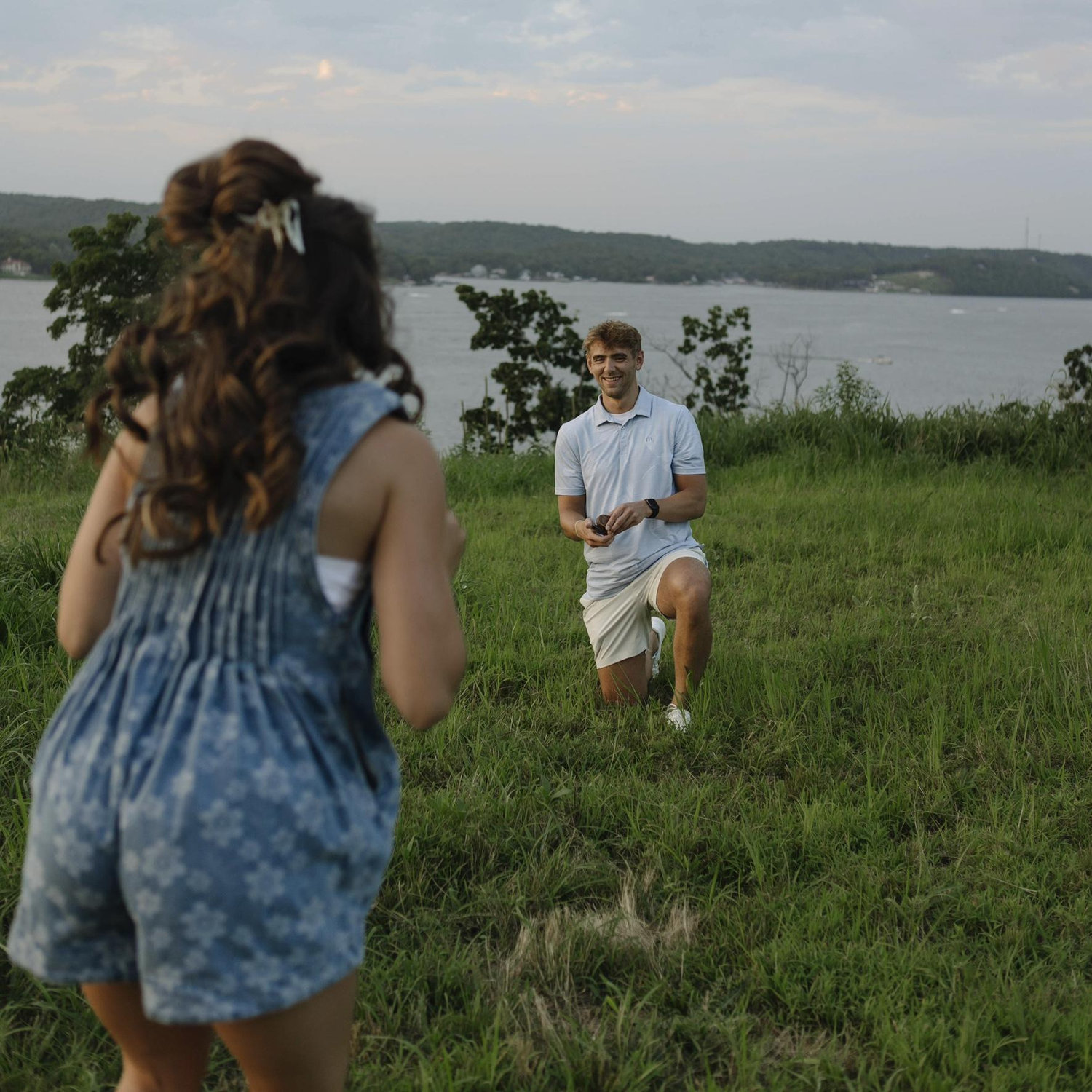 Our engagement was at the Lake of the Ozarks at a spot called "Lovers Leap!"