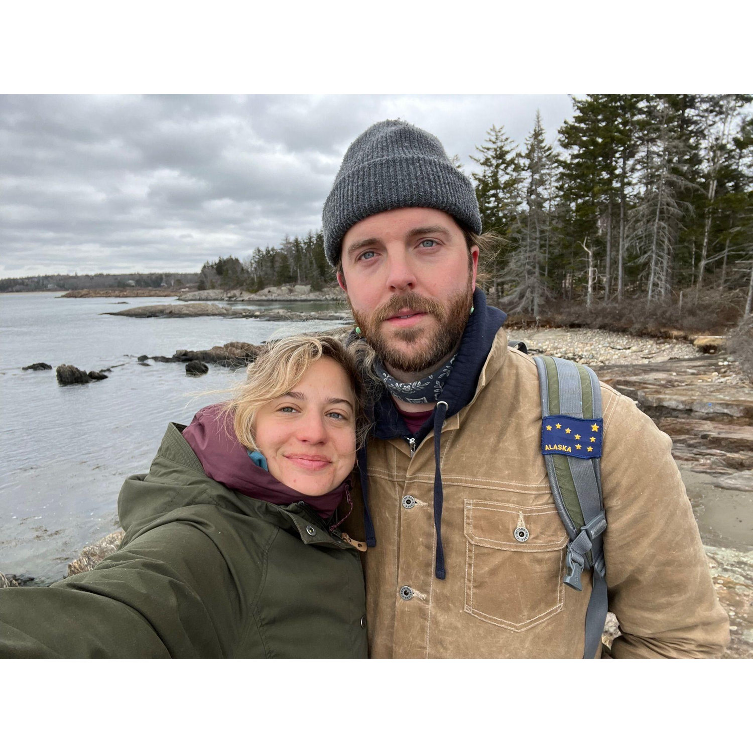cloudy shoreline afternoons in Maine