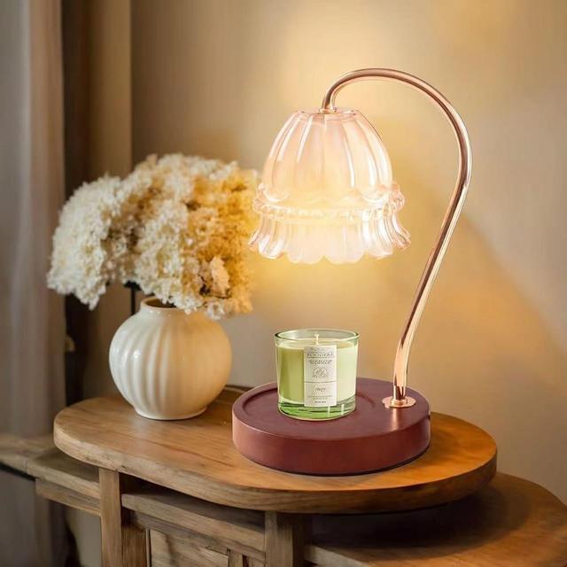 GEEZO Fragrance Candle Warmer Lamp，Electric Candle Warmer with Timer & Dimmer，Mom Christmas Birthday Gifts for Women, House Warming Gifts New Home Bedroom Decor