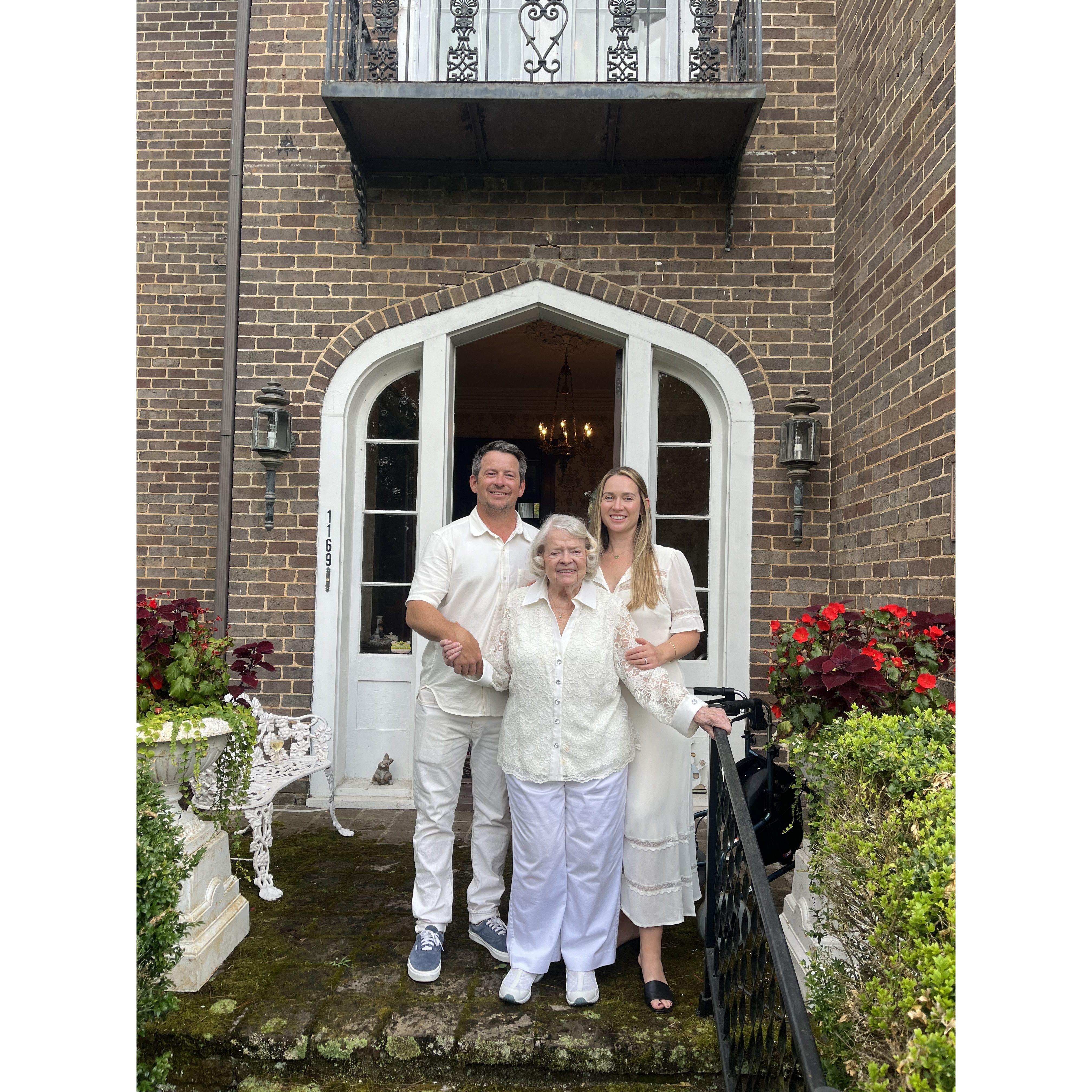 Our engagement party in Tennessee (with Helen's Grandmother)