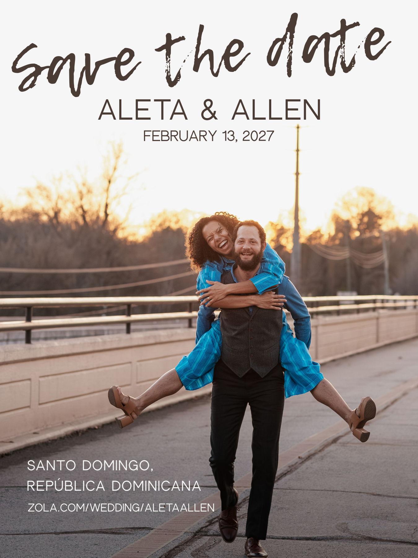The Wedding Website of Aleta Brown and Allen Tedder