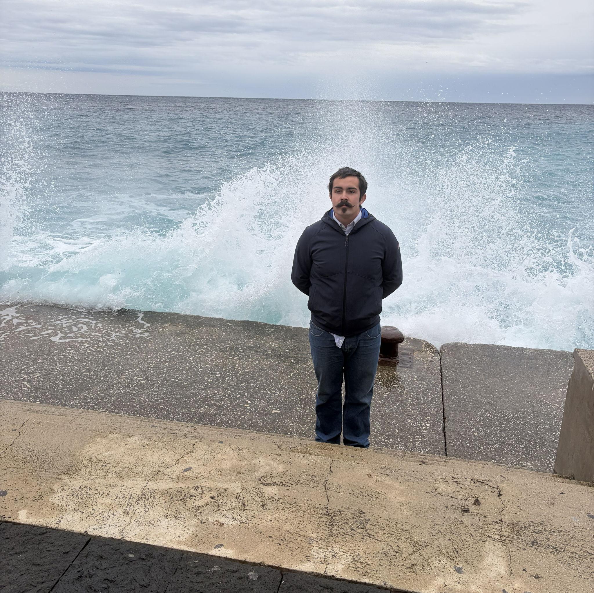 Playing in more waves at Positano