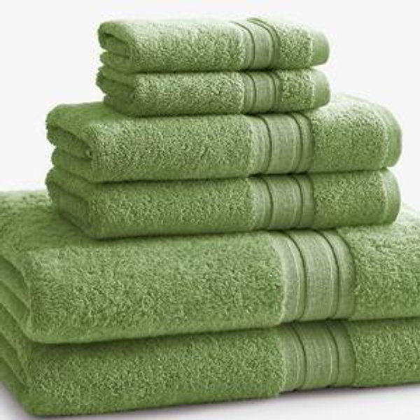 Turkish Cotton 6-Piece Bath Set - Kiwi Green