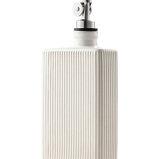 getstar Olive Oil Dispenser Bottle for Kitchen, Ceramic Decorative Oil Bottle with Automatic Stainless Steel Pourer (Vintage)
