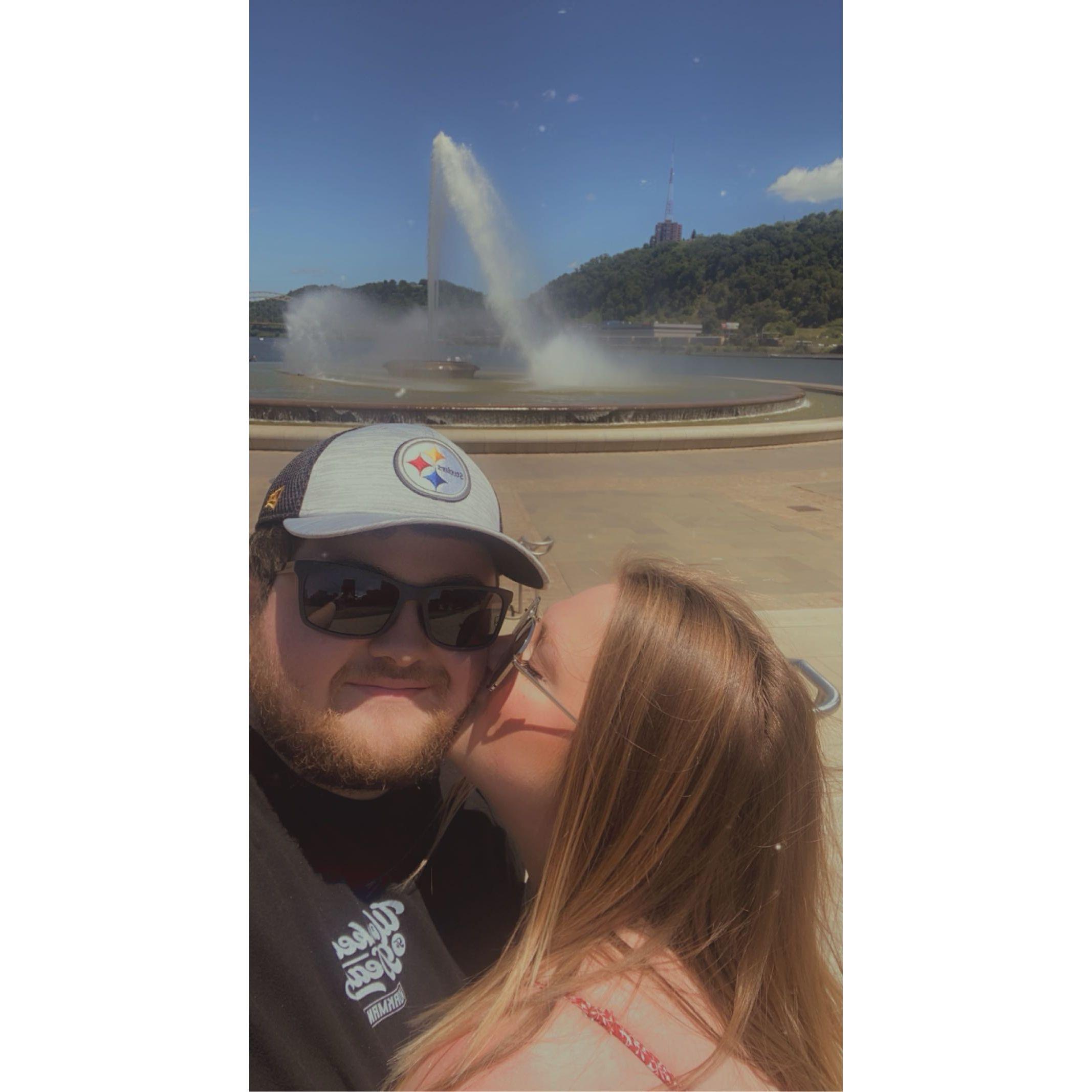 Our first trip to Pittsburgh together, at the Point.