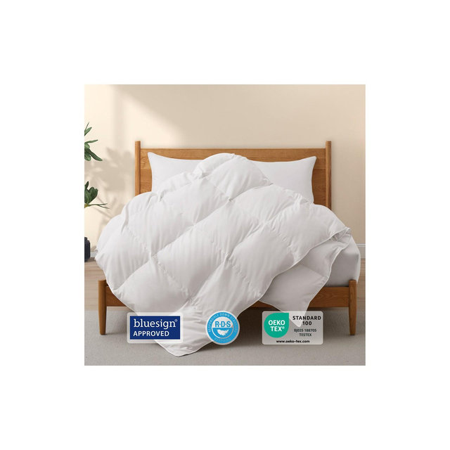 Peace Nest Medium Weight White Goose Down Comforter Duvet Insert Soft 360 Thread Count Fabric, California King