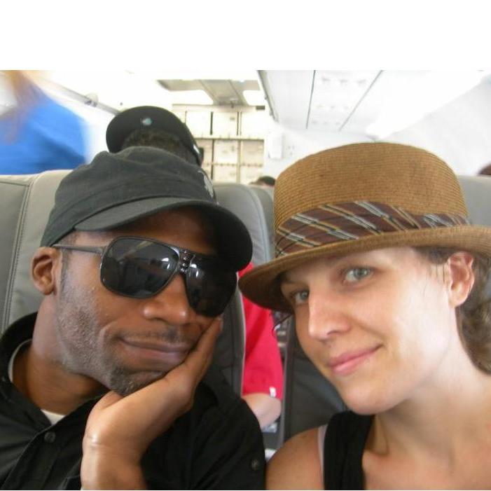 Our first plane ride together, en route to Puerto Rico, 2008