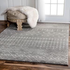 nuLOOM Traditional Vintage Can Trellis Bd16 Area Rugs, 5' x 7' 5", Dark Grey
