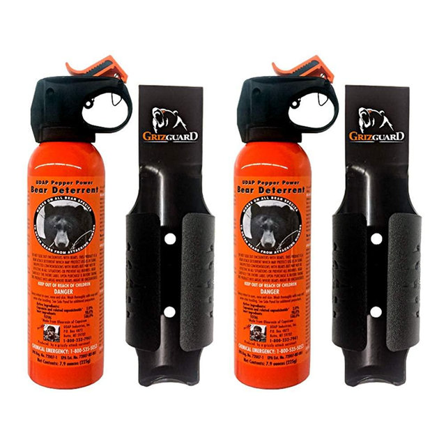 Udap Bear Spray Safety Orange with Color Griz Guard Holster