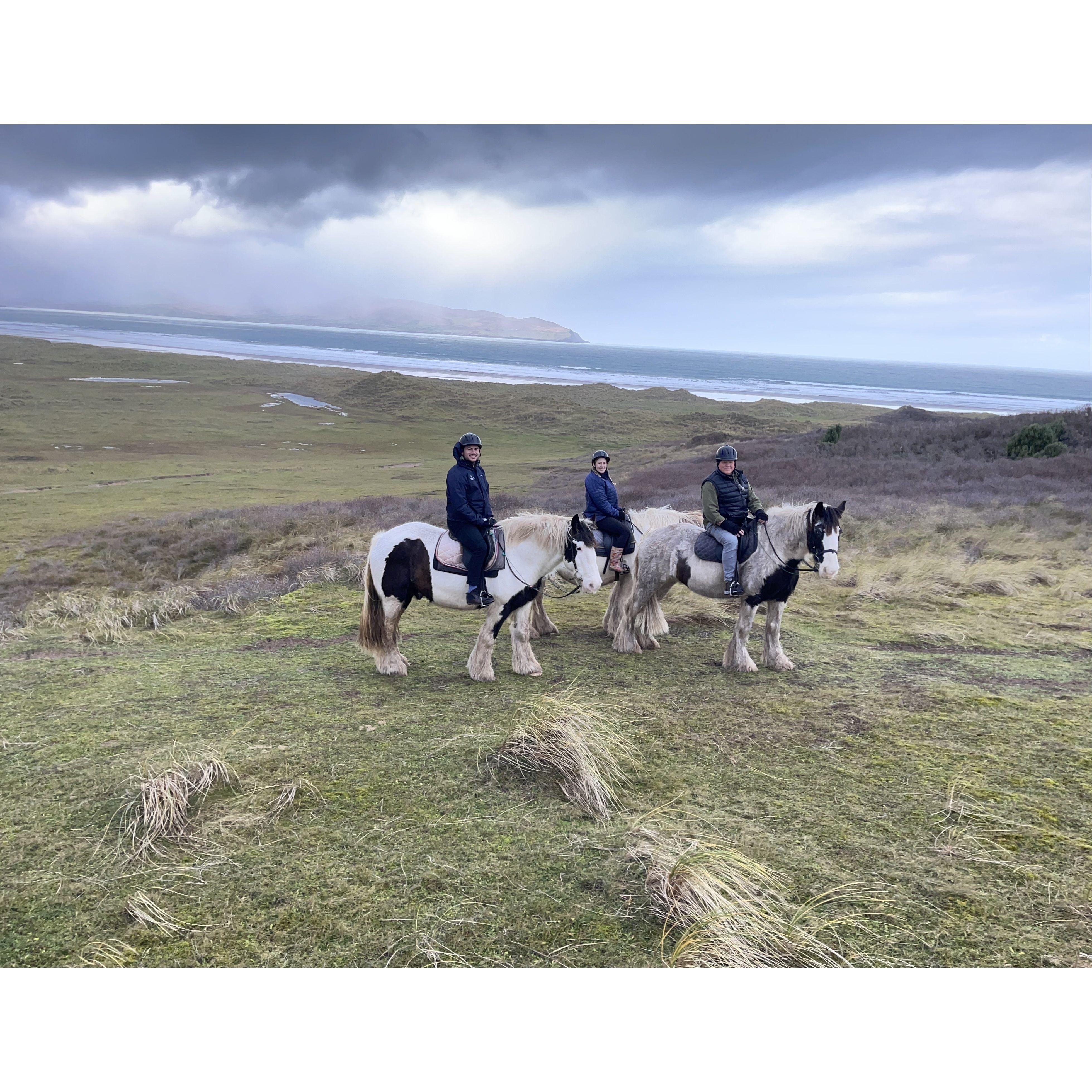 Dec 2022 - Castlegregory, Ireland - Horseback riding near the Maharees