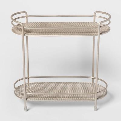Two Tier Oval Shelf Mesh Brushed Nickel - Threshold™