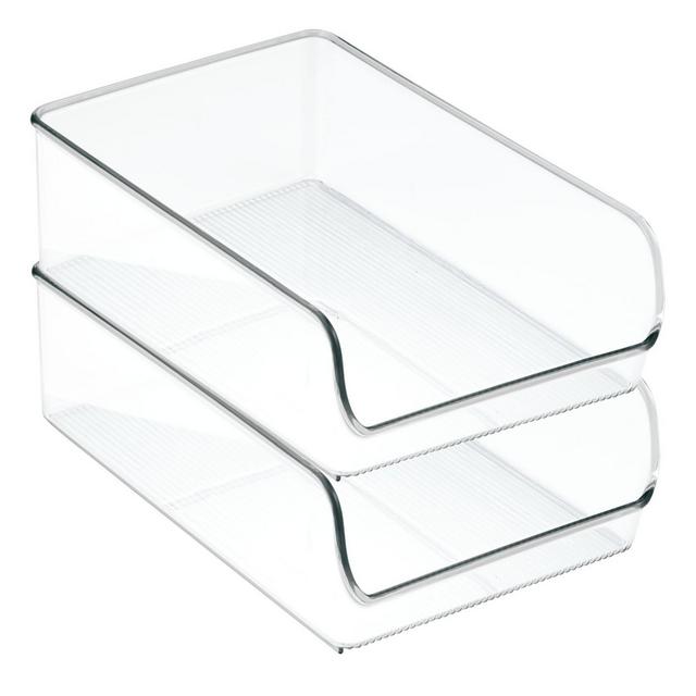 InterDesign Wine Bottle Storage Rack 2pk Clear