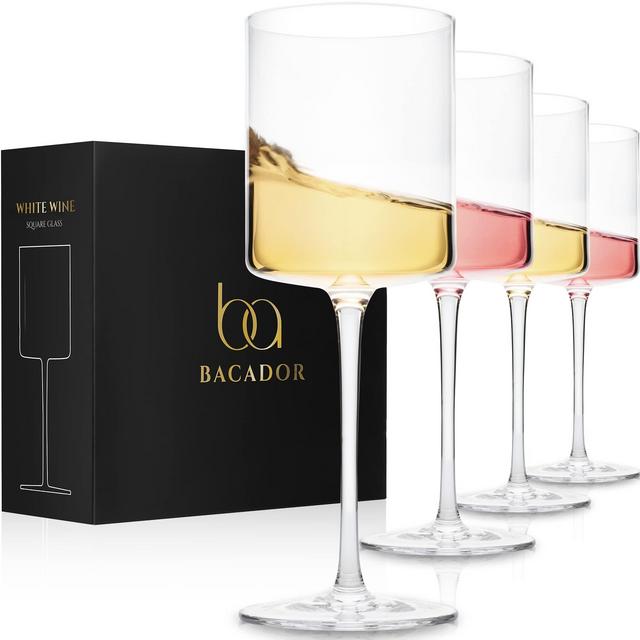 Square Wine Glasses Set of 4 - 14 oz