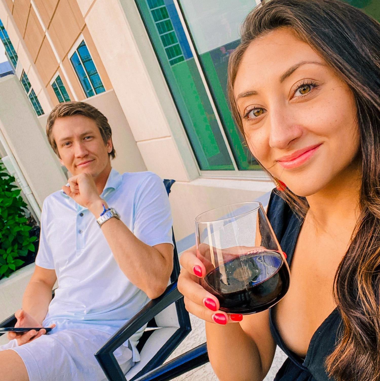 On the rooftop of our Atlanta apartment