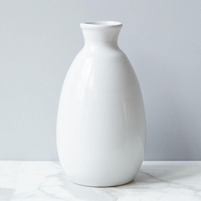 Mouth-Blown Ceramic Vase, Medium - Stone