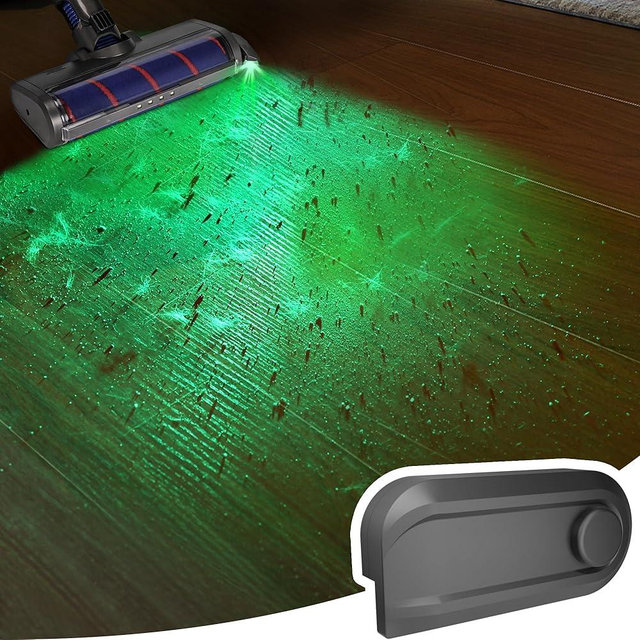 Tewisefaok Rechargeable Vacuum Cleaner Dust Display Light, Green Light Attachment Compatible with Dyson Shark Bissell, Reveal Pet Fur Dog Cat Hair, Upgrade Vacuum Accessories Universal Lamp