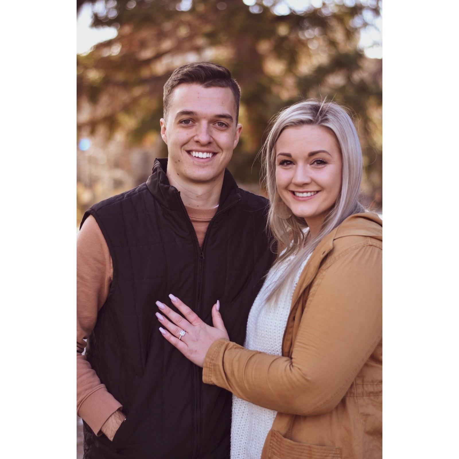 Right after we got engaged Fall 2018 Laramie, WY PC: Laurel Place