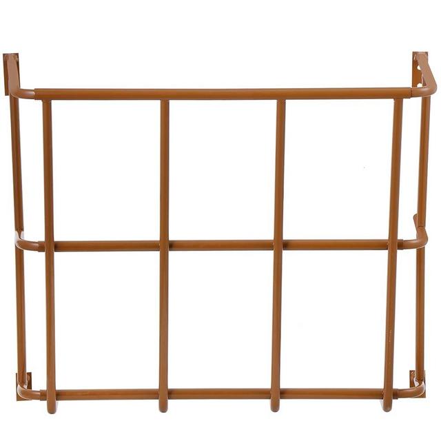 BUYYAH Wall Mount Hay Rack, 20 Gallon Multiple Sided Goat Hay Rack, Heavy Duty Iron Wall Hay Rack for Sheep, Horses, Effortless Installation in Farm, Brown