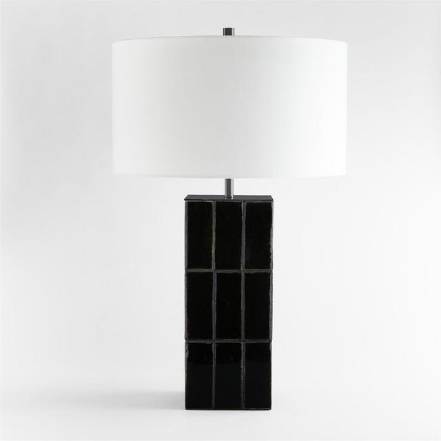 Vista Ceramic Tile Black Table Lamp