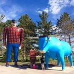 Paul Bunyan & Babe the Blue Ox Statues