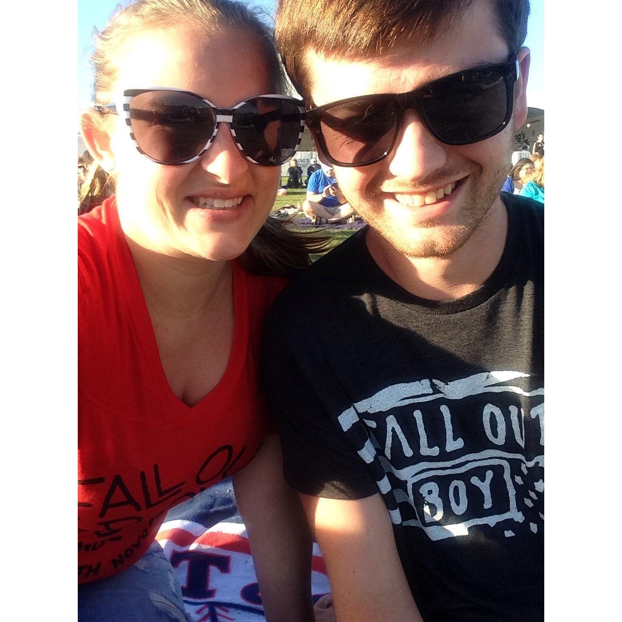 Fall Out Boy (and Hoodie Allen) concert, Summer 2015, Bangor, Maine.
