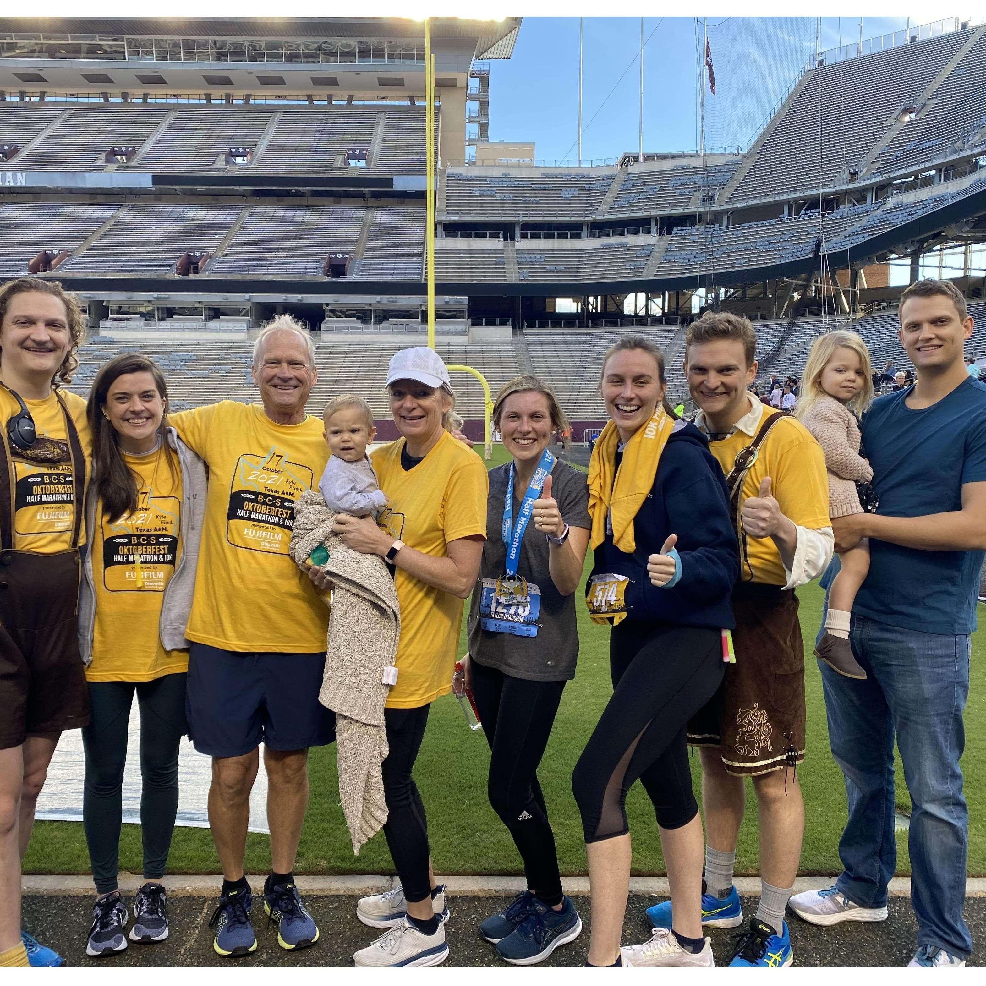 First family fun run. Clayton said it would be the last (it wasn't)