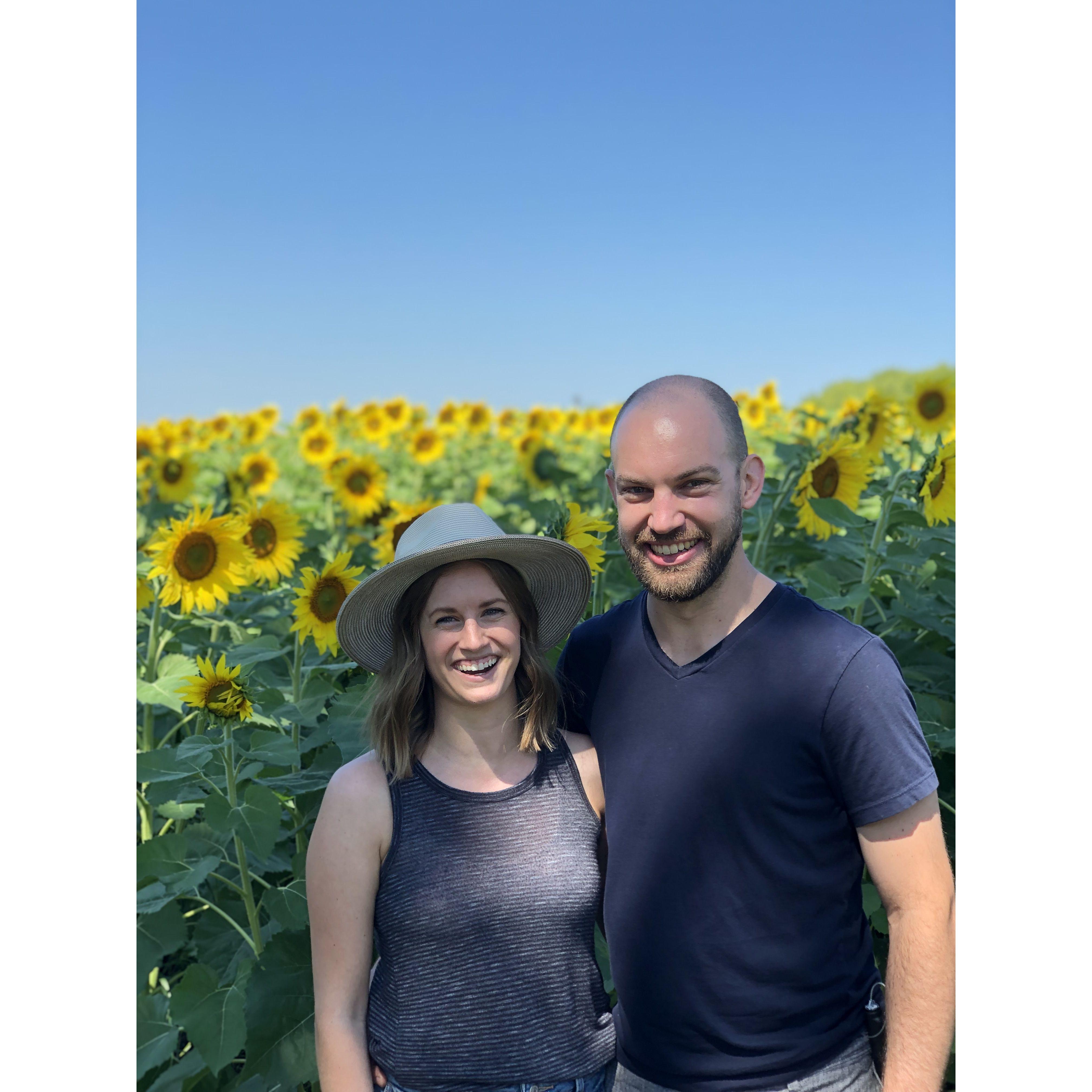A surprise sunflower farm day date!