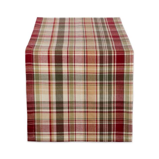 Design Imports Give Thanks Plaid Table Runner