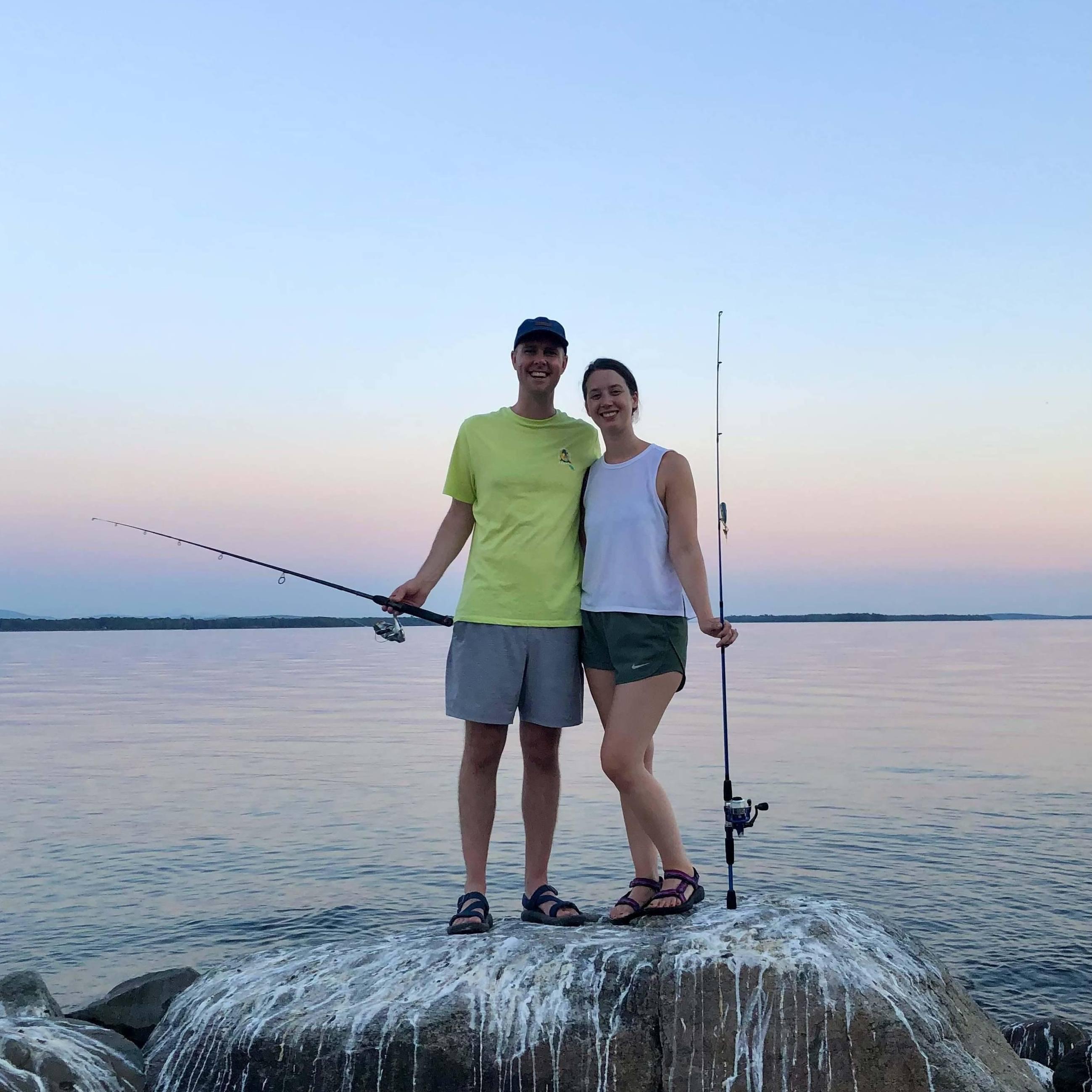 Catching fish in North Hero