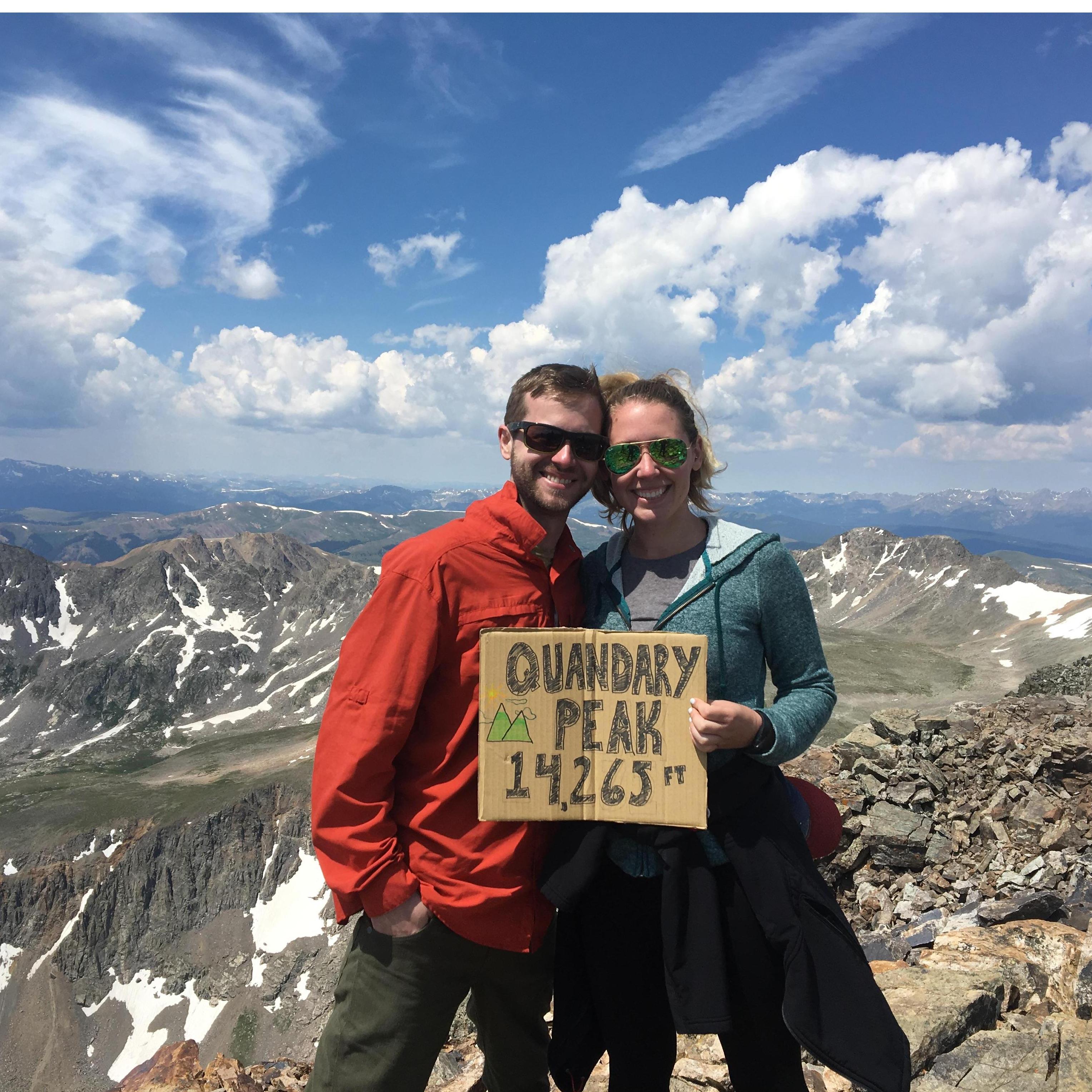 The first Colorado 14er we hiked, Quandary Peak.