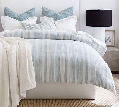 Hawthorn Striped Cotton Duvet Cal King Cover