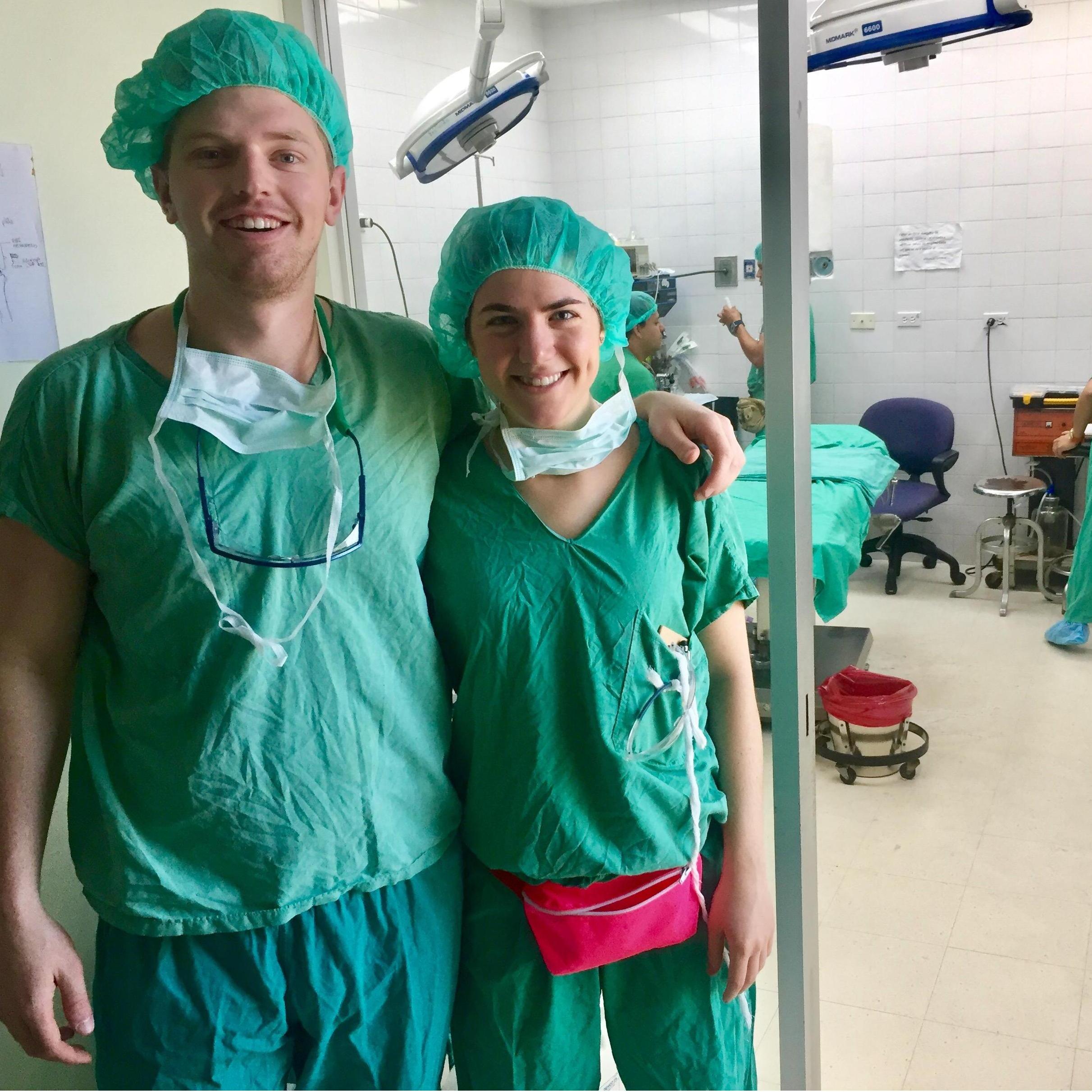 Justin and Maggie on a medical mission trip in Honduras