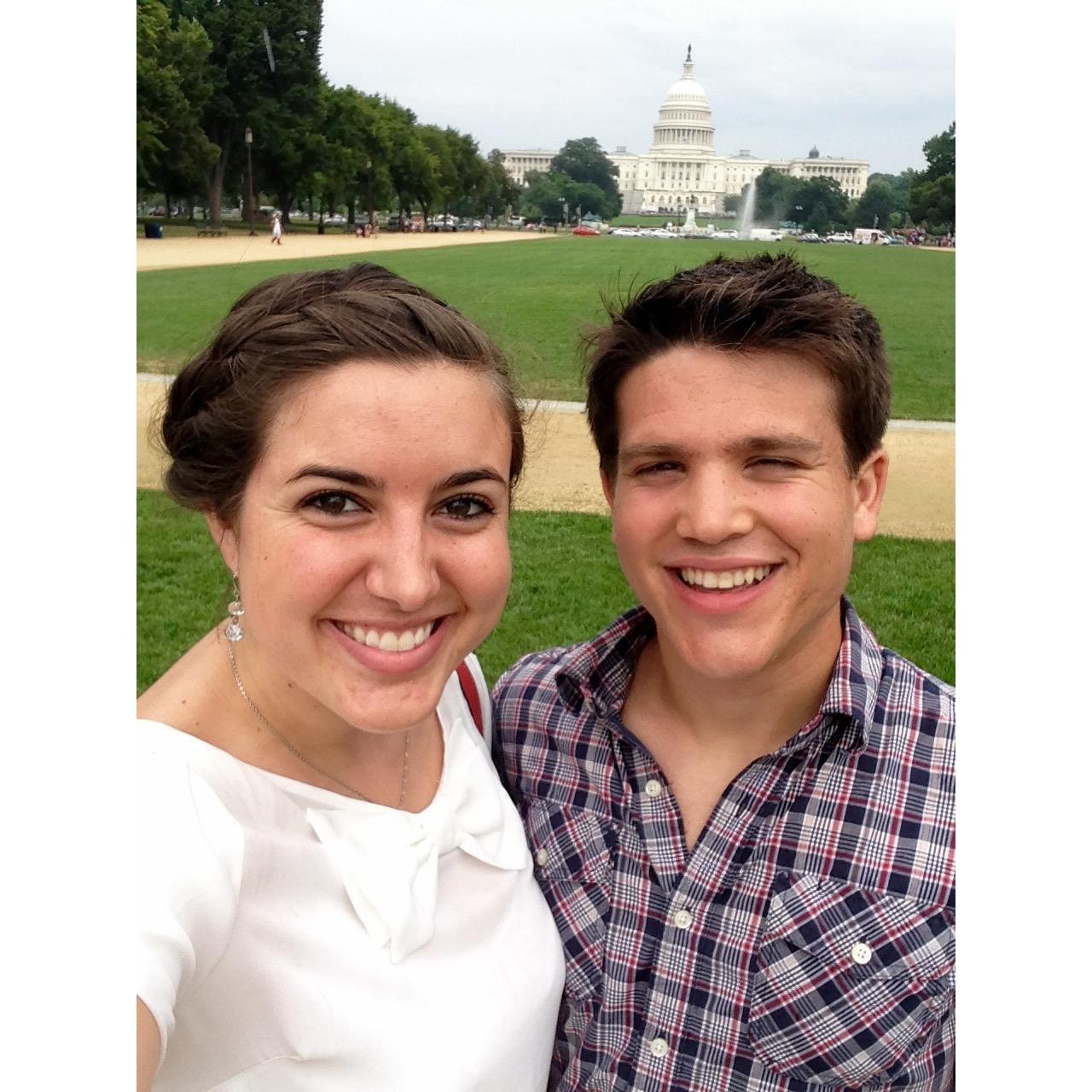 Spencer visits DC after hiking the Appalachian Trail