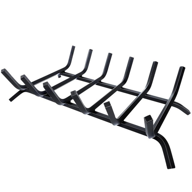 Fireplace Grate,Fireplace Log Holder 21 inch,Heavy Duty Solid Cast Iron FIrewood Log Burning Rack For Inside the Fireplace Accessories Outood Fire Pit Kindling Fireplace Tools