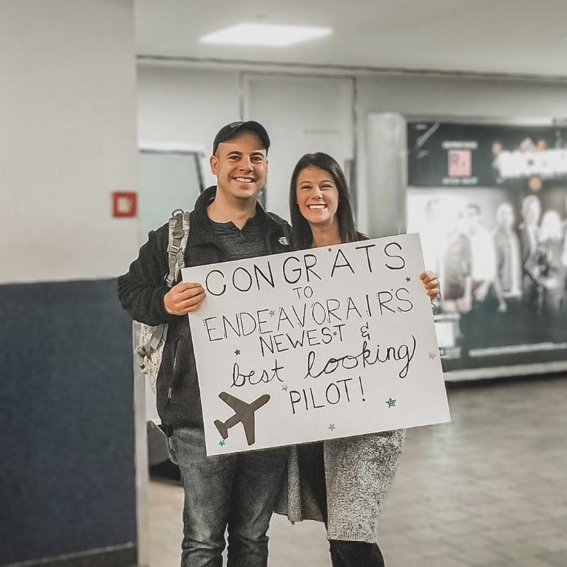 Chris finished airline training. March 2020