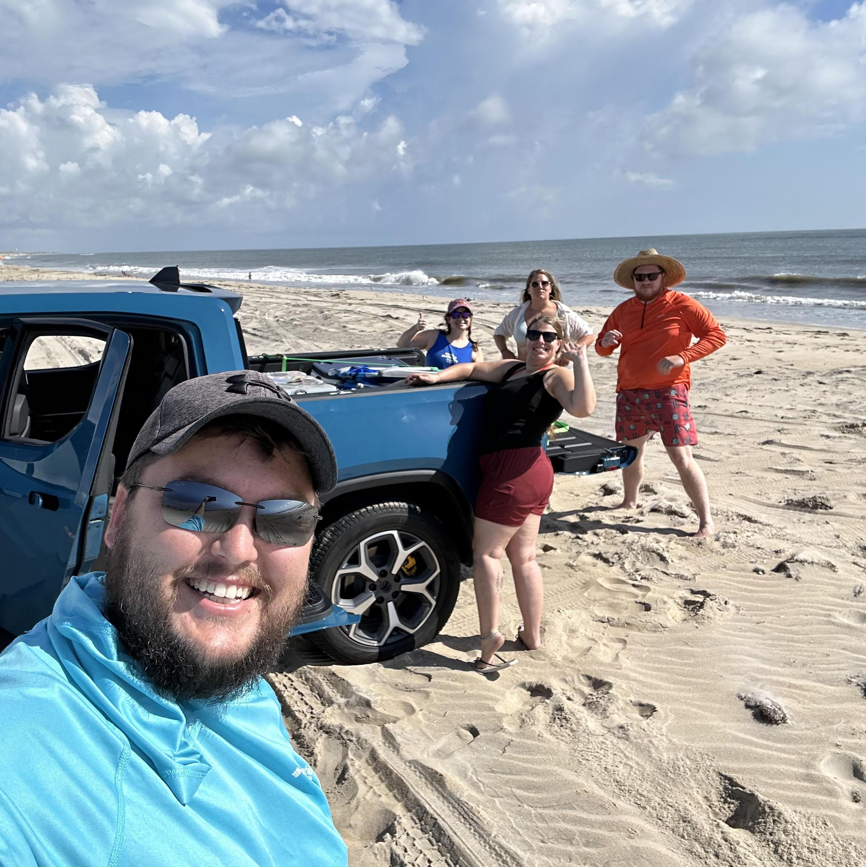 First time taking space truck on the beach!