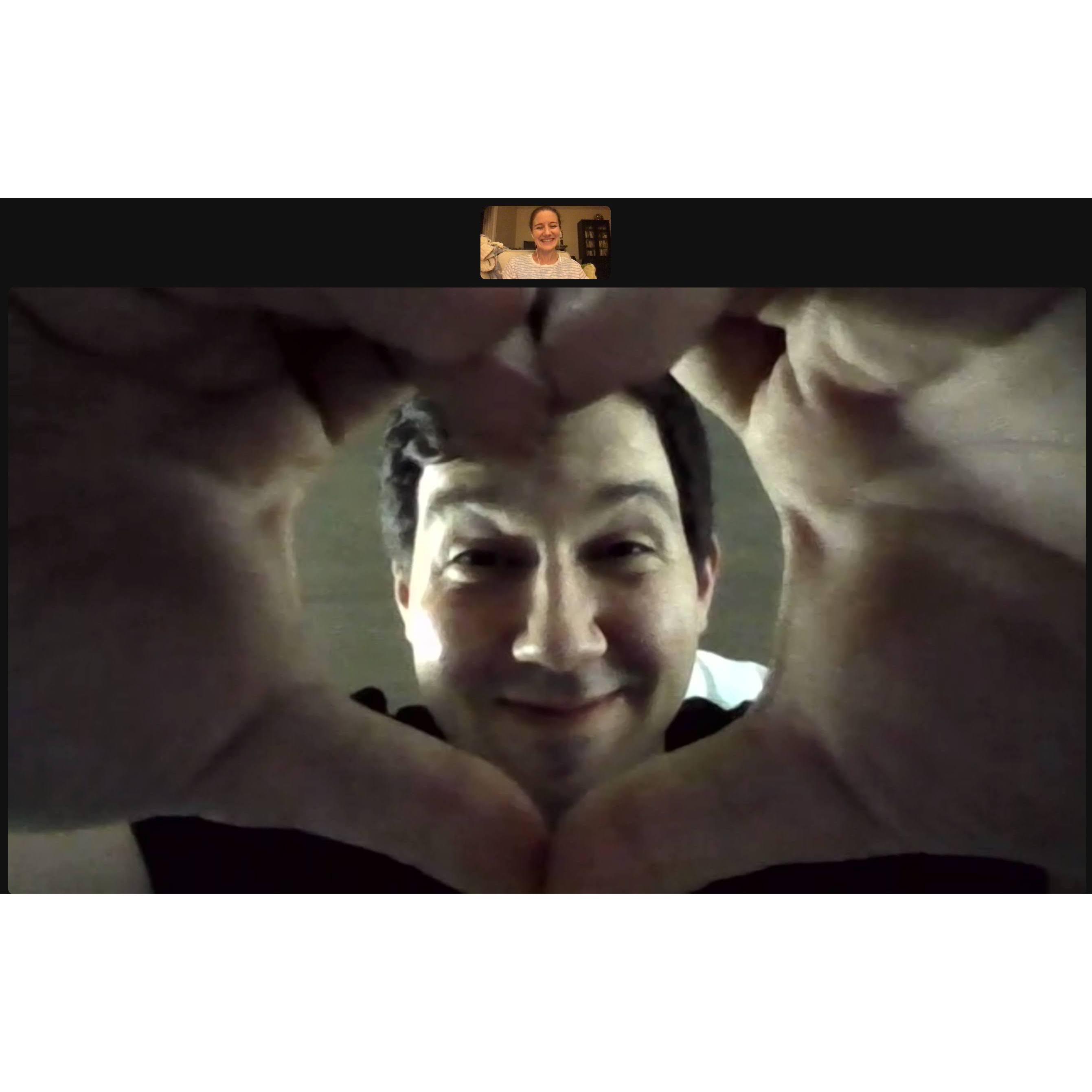 Ben being romantic on Zoom <3