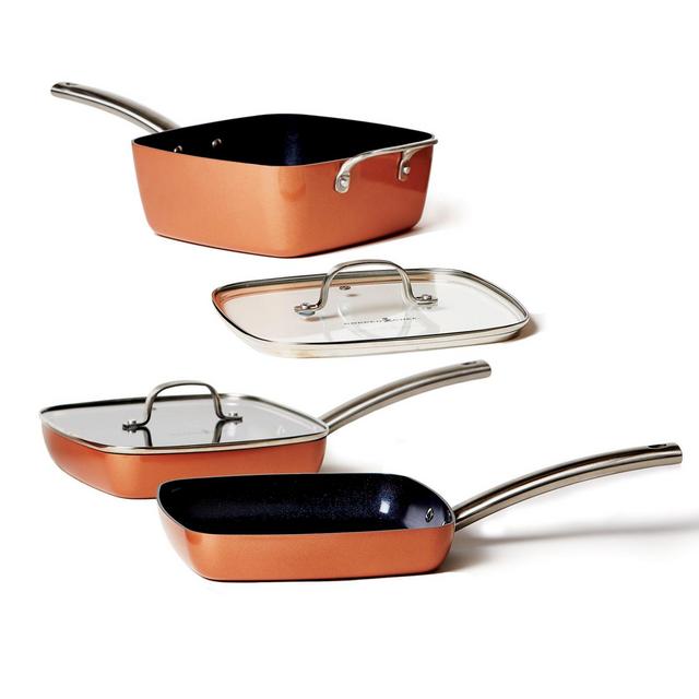 Copper Chef™ Black Diamond Nonstick 5-Piece Square Pan Set