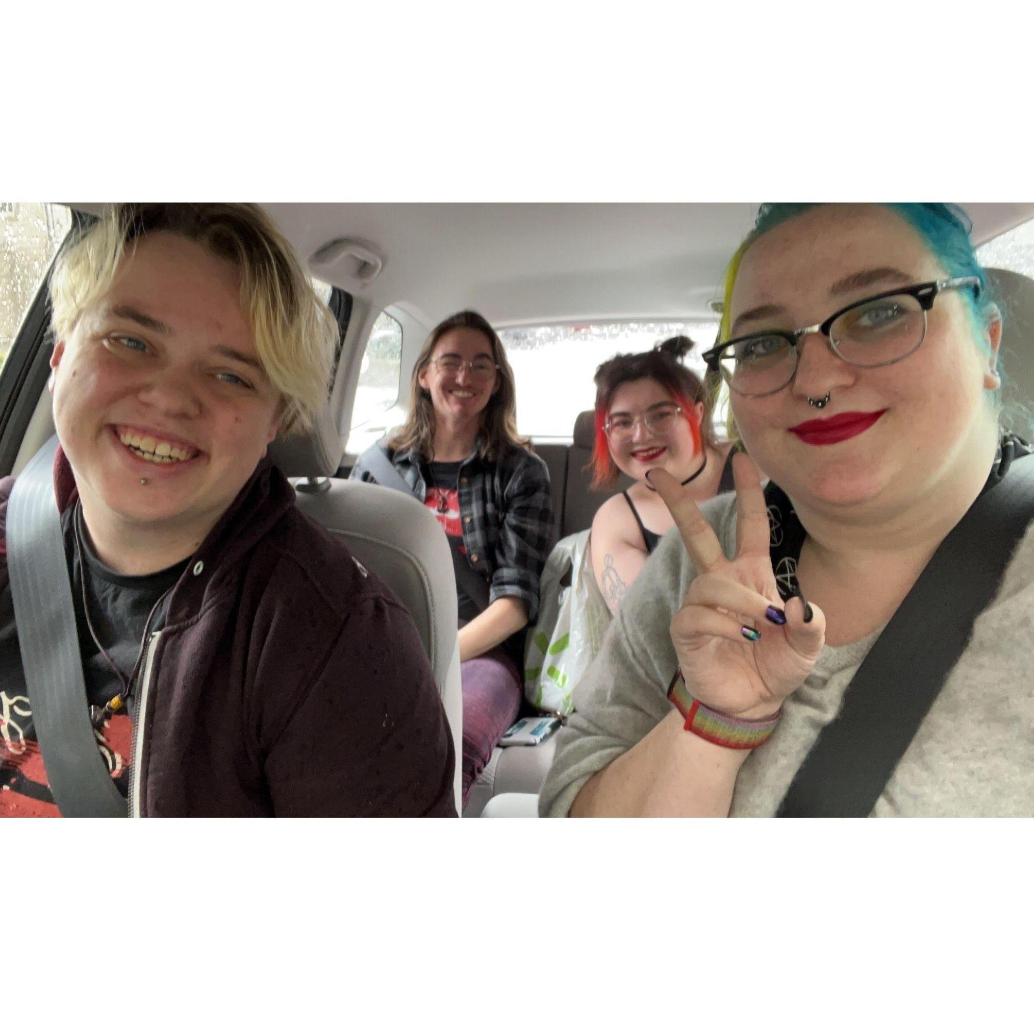 Our core group on the way to a Halsey Concert, June 2022