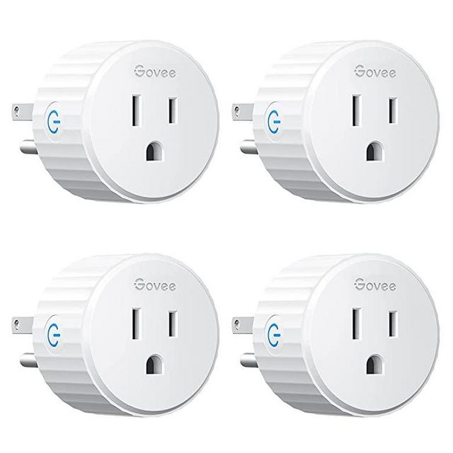 Govee Smart Plug, WiFi Outlet Works with Alexa and Google Assistant, Mini Smart Home Plugs with Timer Fuction & Group Controller, No Hub Required, ETL & FCC Certified, 2.4G WiFi Only (4 Pack)