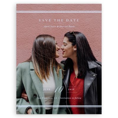 Pale Blue Wedding Digital Save the Date - Roana Photo