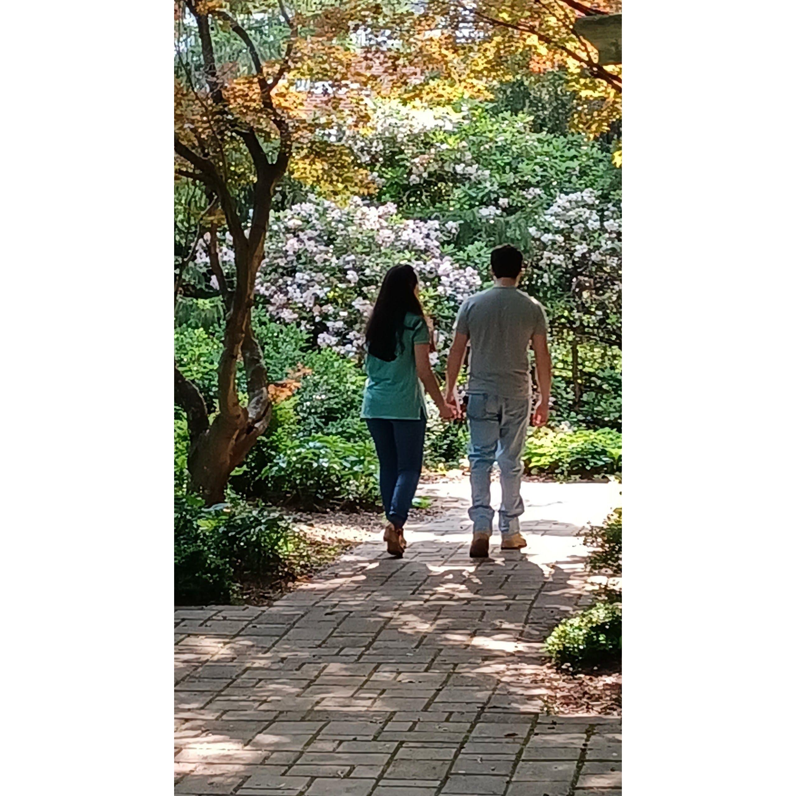 This image is on the back of our invitations, it was taken at the Hahn Horticulture Garden on the Virginia Tech Campus by Veronica's mom, Janet.