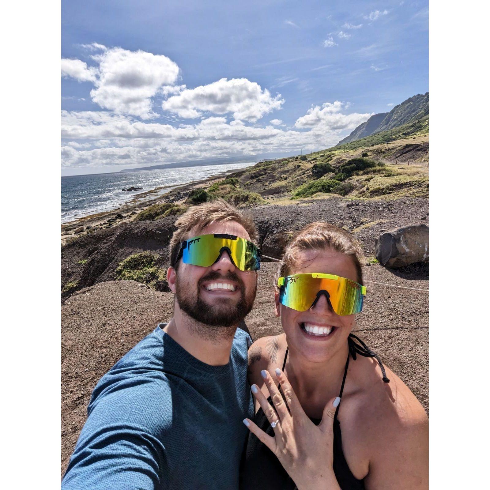 Engaged selfie!