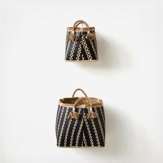 2-Piece Wicker Basket Set