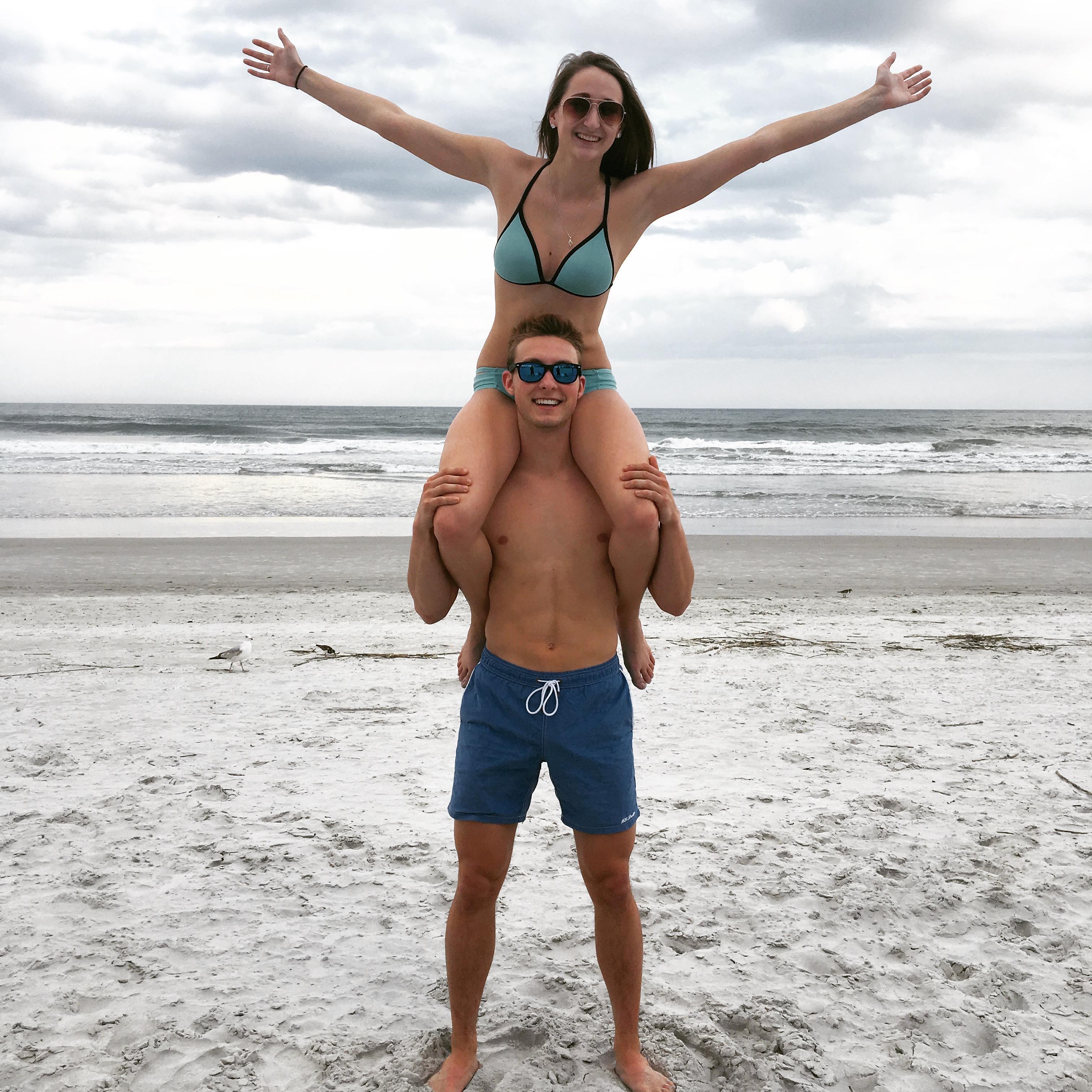 One of our many beach trips